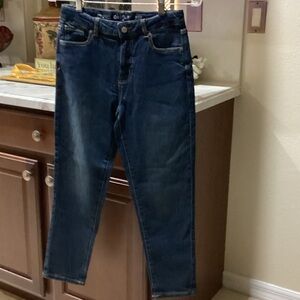 Cat & Jack Dark Blue Straight Jeans with Adjustable Waist